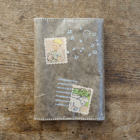  ワックスペーパークロスブックカバー 星の王子さま カーキ [文庫]