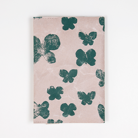 SIWA × mina perhonen ブックカバー memoria ダークピンク